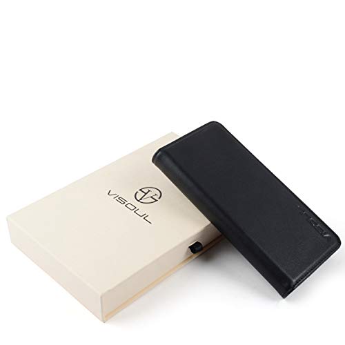 Coque iPhone 11 Pro Max cuir véritable étui portefeuille béquille VISOUL - 7