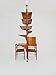 Solid Wood Bookcase for Home Office Midcentury Free Standing Room Bookcase for Bedroom, Living Room, Home Office(Brown)