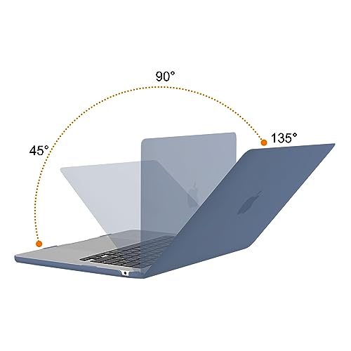 Image of MOSISO Compatible with MacBook Air 15 inch Case M4 M3 M2 2025 2024 2023 Release A3241 A3114 A2941 with Touch ID, Plastic Hard Shell Case&Keyboard Cover&Screen Protector&Storage Bag, Steel Blue