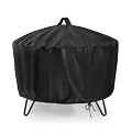 Youlvy Fire Pit Cover Round 25 inch,Outdoor Wood Smokeless Firepit Round,Waterproof Small 600D- X 18 Inch,(Round:25''x25''x18'')