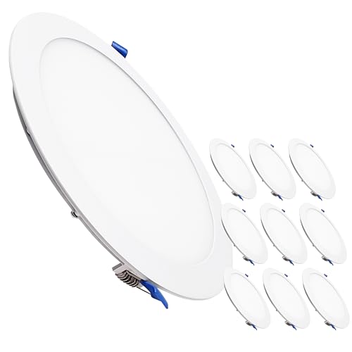 LED ATOMANT Pack 10x Downlight LED Panel Redondo 240mm 20W, CCT (Selector de Color Blanco Calido, Neutro y Frio), Corte 220mm, 1800 Lumenes, Driver incluido