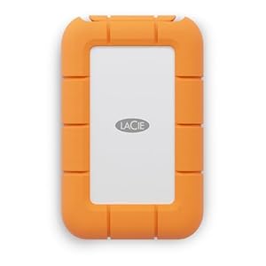 LaCie Rugged Mini externe SSD 500GB, 40 Gb/s, 2.000 MB/s,kompatibel mit PC / Mac / iPad / Thunderbolt 4 u. 3, inkl. Rescue Service (STMF500400)