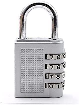 Combination Lock,4 Dials Big Size Zinc Alloy Code,for Cabinet Luggage Gym Drawer.