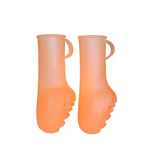 犬 靴 脱げない 履かせやすい くつ パウテクト PAWTECT 犬靴 足舐め対策 滑り止め 室内 床保護 ドッグシューズ ブーツ ダックス 柴犬 ラブラドール L(2個セット) オレンジ