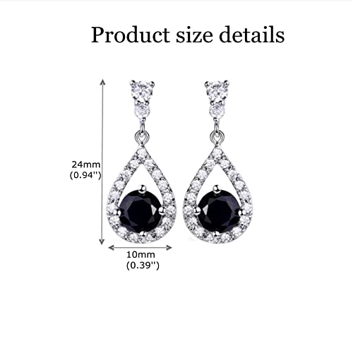 GULICX Weddding Earrings for Bride Bridesmaid, Silver Plated Cubic Zirconia Dangle Earrings for Women2
