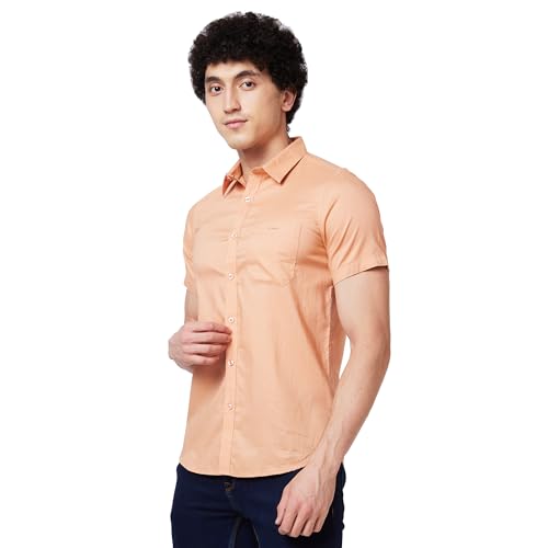 Image of Spykar Men's Regular Fit N /A Full Sleeve Solid Casual Shirts