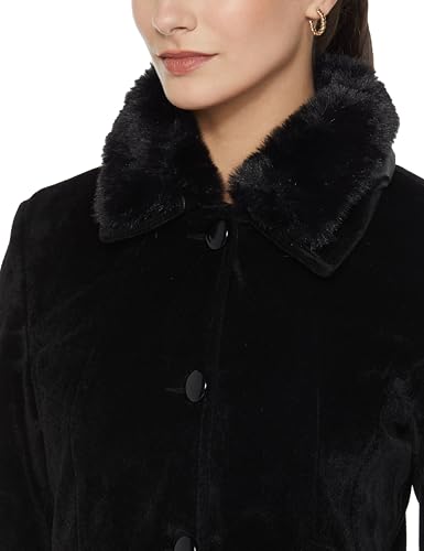 Image of Qube By Fort Collins Women's Knitted Hip Length Tweed Blazer - Stylish, Versatile, And Elegant For Office Or Casual Wear