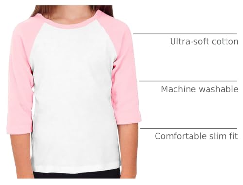 Image of Hat and Beyond Kids Raglan Jersey Child Toddler Youth Uniforms 3 /4 Sleeves T Shirts