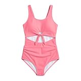 Costume Intero Bambina Costume Intero Elegante Traforato Frontale...