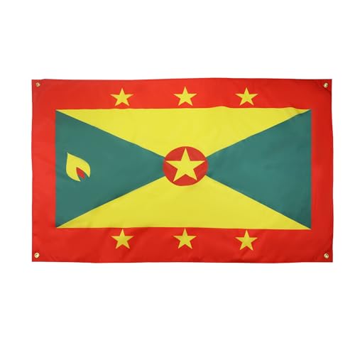 AZ FLAG Drapeau Grenade 150x90 cm avec 4 oeillets, Pavillon Grenadin pour balcon ou mur
