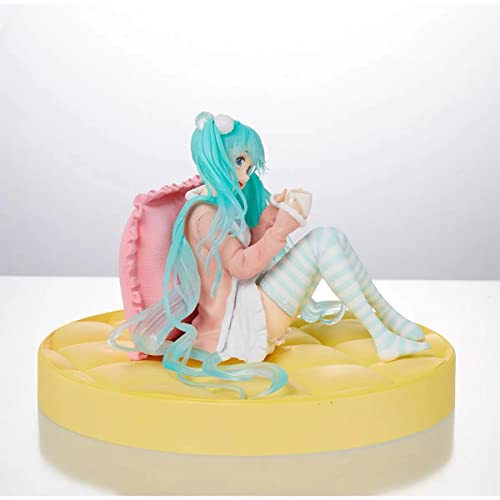 Hatsune Miku Sitting Position Action Figure Anime Girl Figure Collection Ornament 4.7Inch(Pajamas) #TOP2
