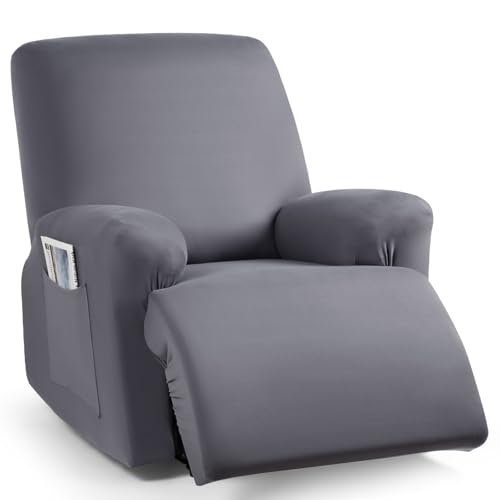 Image of TAOCOCO Stretch Recliner Couch Covers 3-Pieces Style Recliner Chair Covers Recliner Cover for Reclining Chair Slipcovers Feature Fitted Soft Washable (1 Seat, Light Gray)