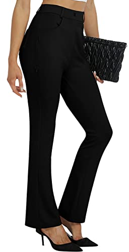 image for MoFiz Womens Slacks Black Slacks Women Black Dress Pants Womens Trouse