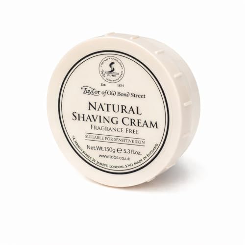 Peau sensible irritée ? Bol de crème à raser naturelle Taylor of Old Bond Street sans parfum