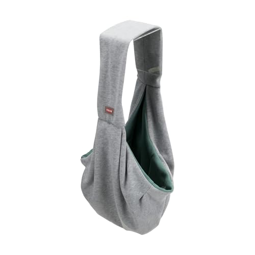 TRIXIE Fronttasche Soft – Tragetasche für Welpen & kleine Hunde – optimaler Körperkontakt – integrierte Kurzleine – Polyester Baumwolle – 22 × 20 × 60 cm