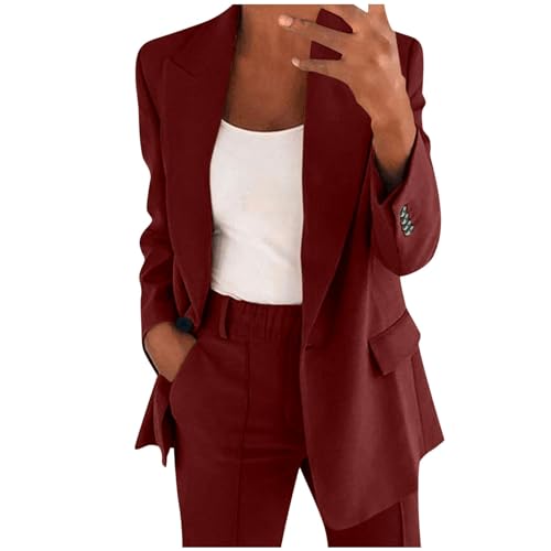 Women Suits 2 Piece Set Business Blazer Sets Women 2 Piece Outfits Casual Dressy Casual Plus Size Wide Pants Suit Set