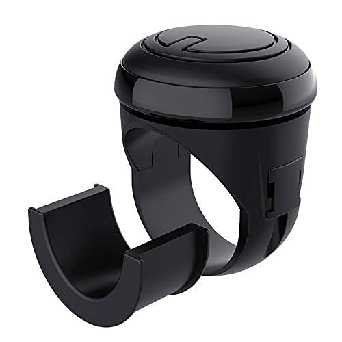 CARIZO Steering Wheel Knob Spinner 3R-2251 Black, 360° Rotation, Skin-Touch Silicone, Power Save Turn Ball Booster Compatible with Honda WRV