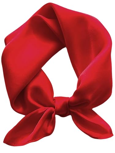 Onllh 100% Mulberry Silk Scarf for Women Hair Lightweight Square Neckerchief Wrap For Head Scarves 21 -C44