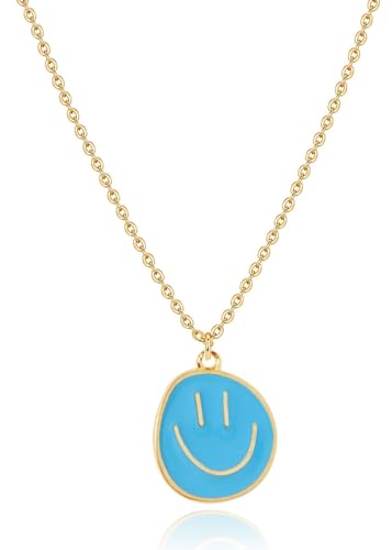 Joyería preppy Y2K para universidad y fiestas con clip de cara sonriente