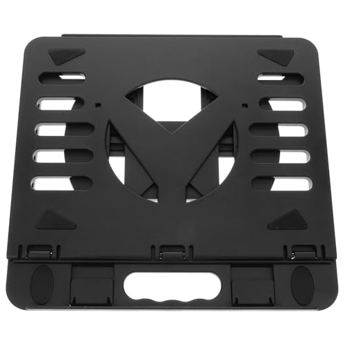 Base plegable ajustable para laptop de plástico negro miniatura 1