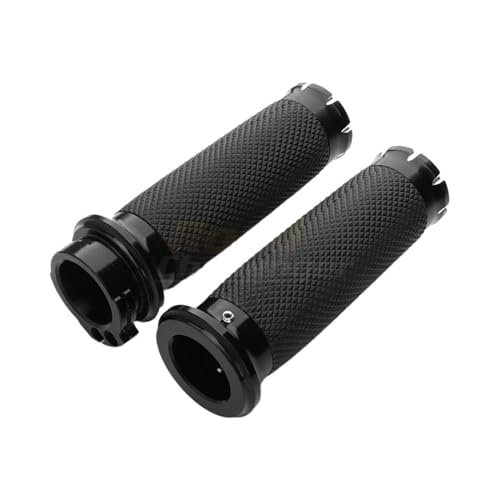 Puños de manillar CNC negros para rutas de fin de semana en Har&Ley Touring y Sportster 1200