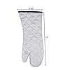 Chef Approved 17" Tall Silicone Cloth Oven and Freezer Mitts | One Pair Ambidextrous Heat Resistant Pot Holder Non-Slip Grip Pan Grabber for Kitchen Restaurant Catering Service | 0.25"W x 17"H, White #1