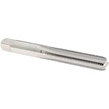 Hertel Straight Flute Tap, M8x1 Metric Fine, 4 Flute, Bottoming Chamfer, High-Speed Steel, Bright/Uncoated Finish, 1-1/8