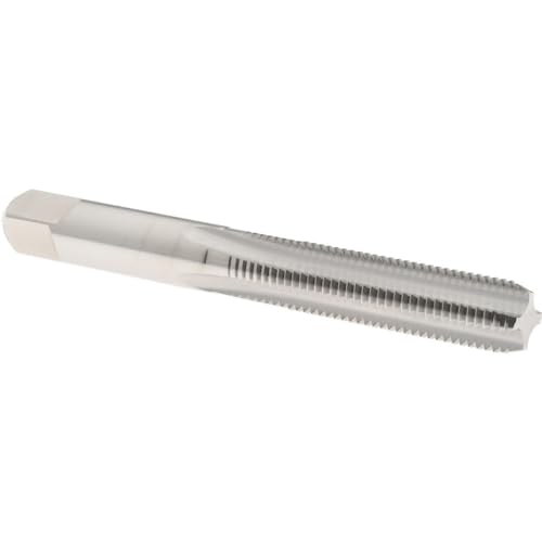 Hertel Straight Flute Tap, M8x1 Metric Fine, 4 Flute, Bottoming Chamfer, High-Speed Steel, Bright/Uncoated Finish, 1-1/8