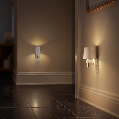 Image of Briignite Night Light, Dimmable Night Lights Plug into Wall, Dusk to Dawn Sensor, Soft White 3000K, 0-100LM, Plug in NightLight, Vintage Night Light Compact for Hallway Bedroom Stairway