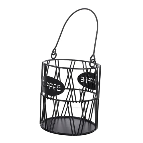 Reviews de Soportes para cápsulas y bolsitas de café , tabla con los diez mejores. 47 HOMOBABE Cesta Organizadora de Café de Hierro Soporte Decorativo para Cápsulas y Bolsitas de Almacenamiento Compacto para Snacks