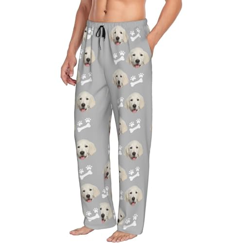 Custom Pajama Pants for Men/Boyfriend/Dad Personalized Pj Pants with Photo Customized Funny Face Pants Gifts4