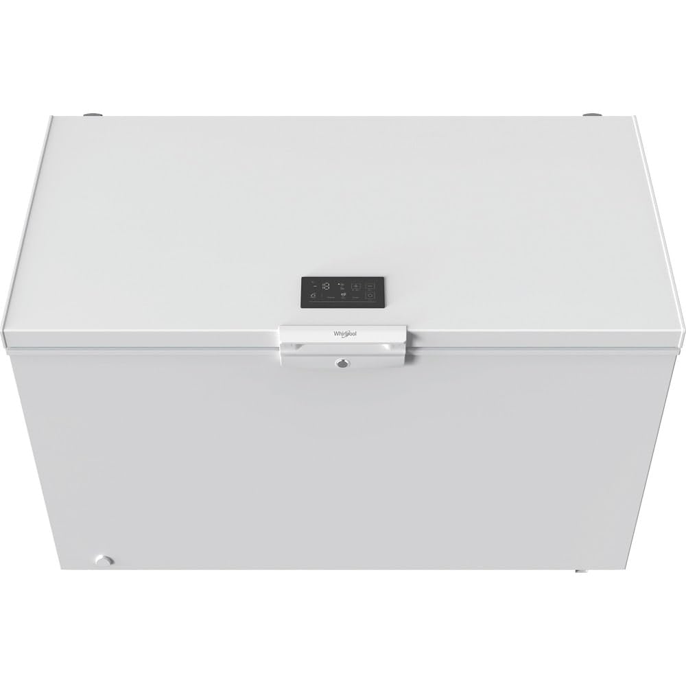 Whirlpool W3RHS37EW2 Congelatore a Pozzetto Bianco, 371 Litri, Statico, Classe E, Display Touch, Sistema di controllo Elettronico, 85x133x70,5 cm (AxLxP)