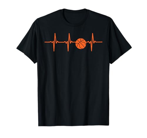 Basketball Heartbeat Coach Player Team Baller Men Women Kids Maglietta