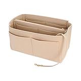 Purse Organizer Insert for Handbags, Premium Felt Organizer with Zipper Pocket, Fit Speedy 35 (Large