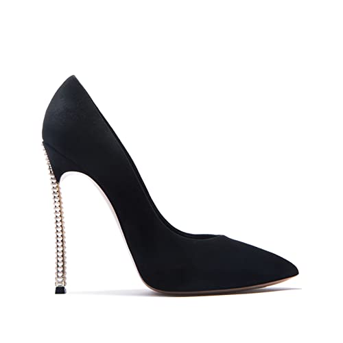 Talons en métal pour femmes et escarpins à bout pointu de haute qualité