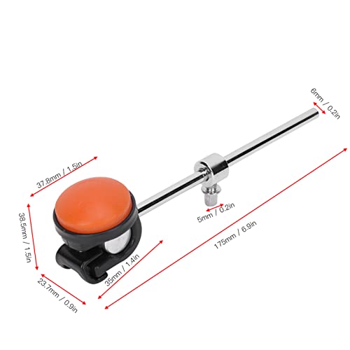 Bate para pedal de bombo con cabeza de silicona roja miniatura 3