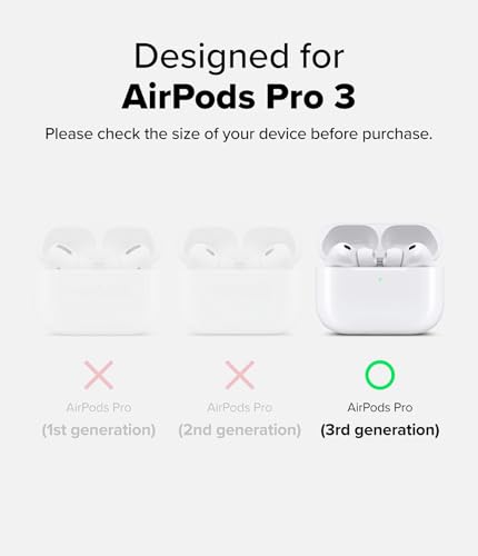 Image of Ringke Air case for Airpods Pro 3 with Carabiner [Soft & Flexible TPU] Slim Transparent Shockproof Protective Cover, Supports Wireless Charging - Clear