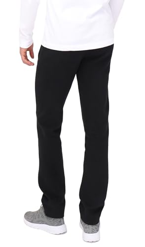 SCR Extra Long Sweatpants for Men - Fleece Lined Cotton Sweat Pants for Men - 32Wx38L Men's Workout Pants with Zipper Pockets and Drawstring Elasic Waist (Black)2