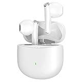 iKF Find Air4 Wireless Earbuds Bluetooth 5.2 Headphones with Charging Case Stereo Sound Touch Control Waterproof Built-in mic in-Ear Earphones 25-30 Hours for Sport Compatible iOS/Android White