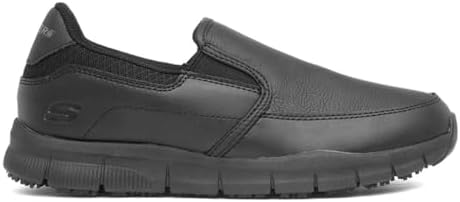 Skechers Women's NAMPA ANNOD Loafer, Black Synthetic Pu, 8 | Image 1