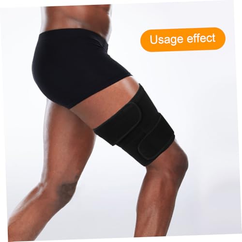 Faja compresiva para muslo BESPORTBLE ajuste ajustable negra miniatura 3