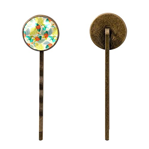 Barrettes à cheveux en métal ciselé main motif colibri luxe - 2