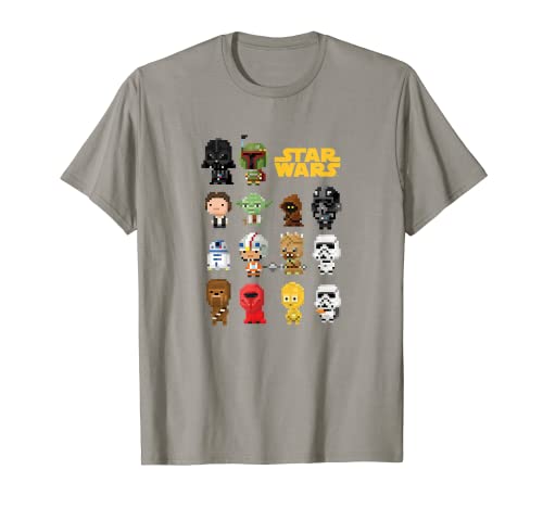 Star Wars Heroes Villains 8-Bit Pixel Sprites T-Shirt