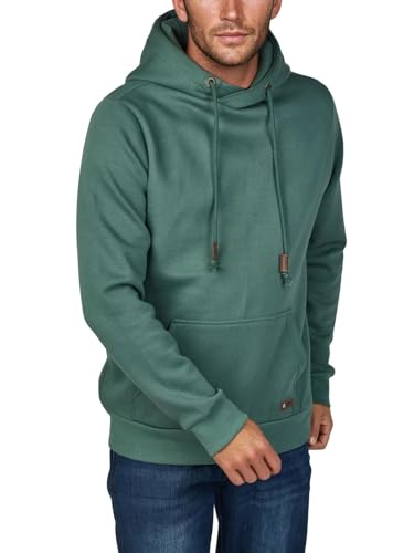 riverso Hoodie Herren Regular Fit RIVJulian Kapuzenpullover Pullover Cross-Over-Kragen Grün 3XL, Größe:3XL, Farbe:Forest Green