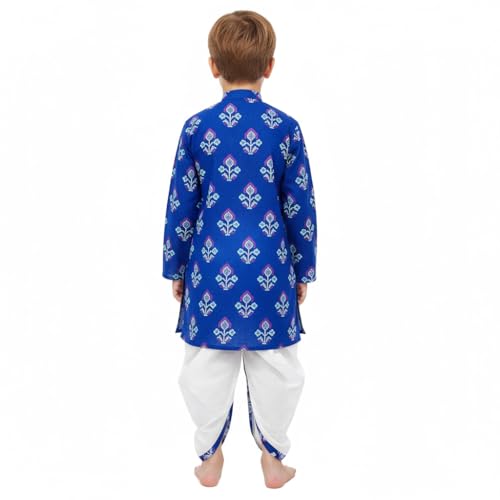 Image of Chandrakala Kids Kurta Dhoti Set for Boys Indian Printed Ethnic Wear(KK122-P)