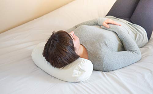 Comfycomfy Buckwheat Neck Pillow, Cylindrical Pillow For Side Sleeper Neck Support, Small Size (14” X 6”), Usa Grown Buckwheat Hulls, Durable Organic Cotton Twill, And Custom Percale Cotton Pillowcase #TOP5