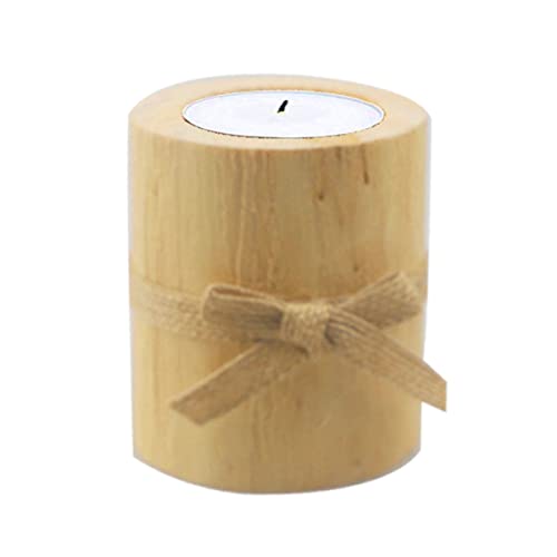 DONFAMDS 3piezas Soporte De Madera De Pino para Velas Tealight Decoración Creativa De Candelabros y Macetas Suculentas para Hogar y Oficina
