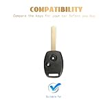 OFFCURVE Car Key Cover Case - Black Silver, TPU Material - Compatible with Honda Passenger Cars (Civic, Jazz, Insight, Accord, CRZ, Pilot, Fit, Stream, Crosstour, HRV, FRV, CRV, CRZ) - Image 6