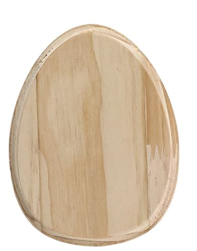 Egg Shaped Wall Plaque, Mini, DIY, MDF, Beveled Edge, 4" x 6", Paintable Wood, Kids Craft