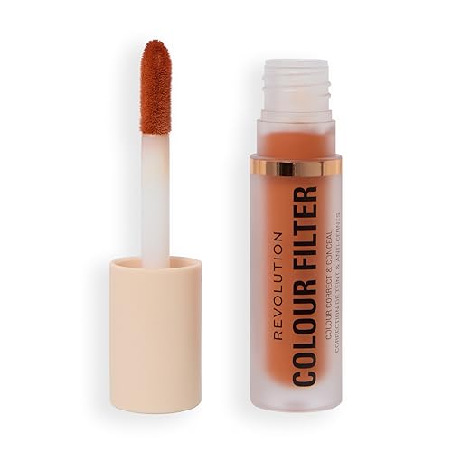 Revolution Colour Filter Correcting Concealer, Corrector de Color de Alta Cobertura Modulable con Acabado Mate Suave y Larga Duración, Vegano, Orange, 4 g